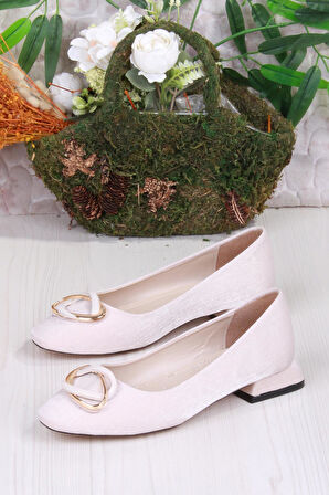 Fort 2343304 Merry Saten Toka Detaylı Alçak Topuk Kadın Ayakkabı