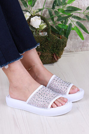 Fort 35035 Diva Comfort Dantel Taş Detaylı Kadın Terlik