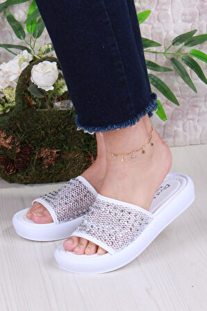 Fort 35035 Diva Comfort Dantel Taş Detaylı Kadın Terlik