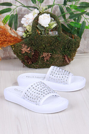 Fort 35035 Diva Comfort Dantel Taş Detaylı Kadın Terlik