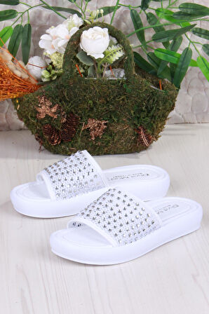 Fort 35035 Diva Comfort Dantel Taş Detaylı Kadın Terlik