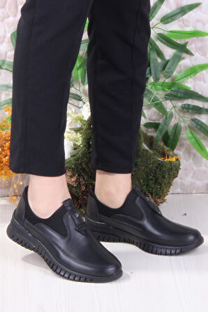 Mehmet Mete 42043 Rahat Esnek Hakiki Deri Kadın Ayakkabı