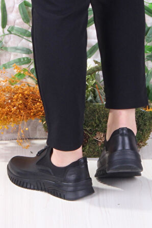 Mehmet Mete 42043 Rahat Esnek Hakiki Deri Kadın Ayakkabı