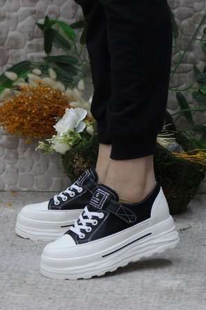 Fort Guja 24Y314-8 News Fashion Gizli Dolgu Topuk Sneaker Kadın Ayakkabı