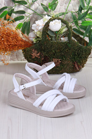 Fort 05-2065 Soft Rahat Toka Detaylı Çapraz Bant Kadın Sandalet