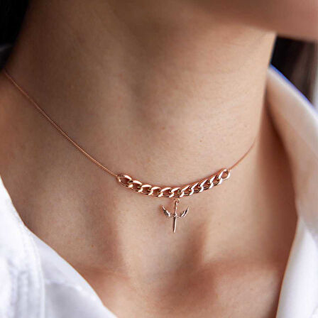 Kanatlı Choker Kolye