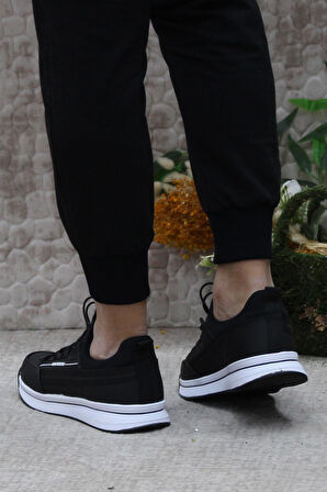 Fort 2649 Wks 2629 Siyah Beyaz Anatomik Rahat Sneaker Erkek Ayakkabı