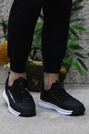 Fort 2649 Wks 2629 Siyah Beyaz Anatomik Rahat Sneaker Erkek Ayakkabı