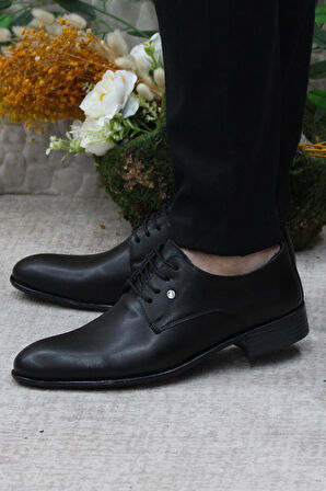 Fort Rasgo 2709 Siyah Damat Ayakkabısı Takım Ayakkabısı Erkek Klasik Ayakkabı