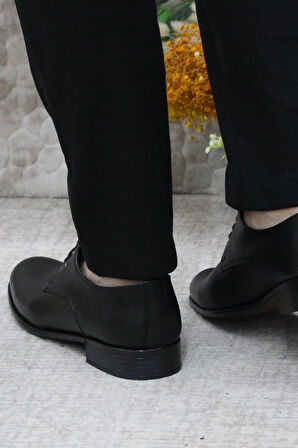 Fort Rasgo 2709 Siyah Damat Ayakkabısı Takım Ayakkabısı Erkek Klasik Ayakkabı