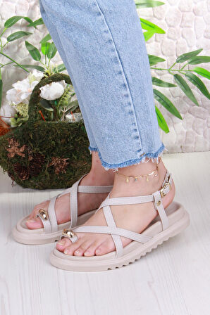 Fort 099-103 Fls Toka Detaylı Parmak Arası Kadın Sandalet