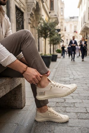 Fort 2065 Bst Rahat Esnek Lastik Bağcıklı Sneaker Erkek Ayakkabı