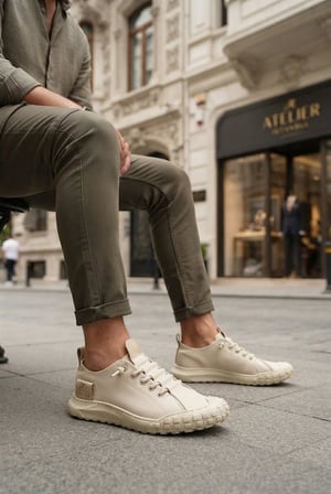 Fort 2065 Bst Rahat Esnek Lastik Bağcıklı Sneaker Erkek Ayakkabı