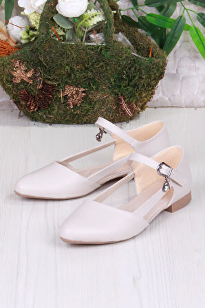 Fort 01-634 Soft Toka Detaylı Şık Ev İş Ofis Rahat Günlük Ayakkabı Kadın Babet