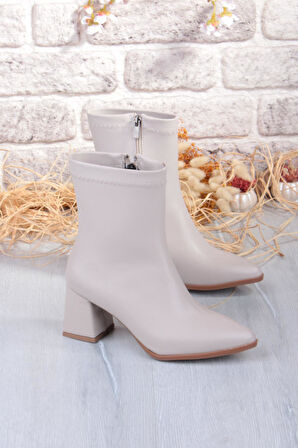 Fort 1193 Uraz Rahat 6 Cm Kalın Topuk Yüksekliği Sivri Burun Kadın Bot