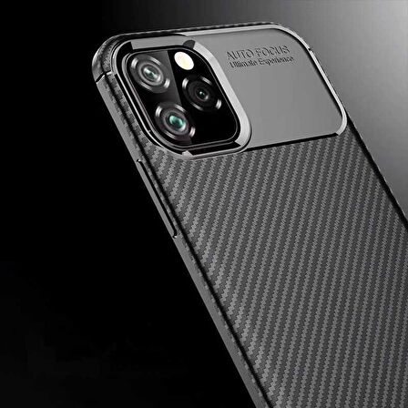 Gpack Apple iPhone 11 Pro Kılıf Negro Karbon Dizayn Silikon