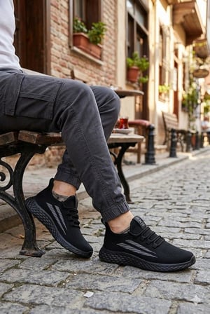 Fort 0130 Awidox Rahat Hafif Anatomik Fileli Bağcıksız Sneaker Spor Ayakkabı