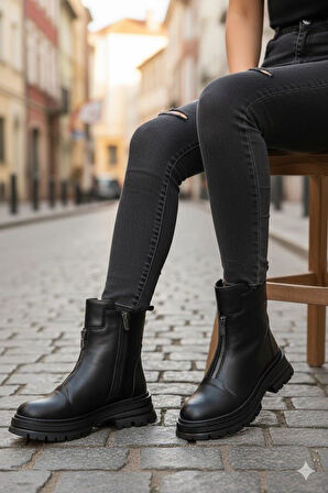 Mehmet Mete 1022 Rahat Sıcak Astar Kaymaz Taban Hakiki Deri Kadın Bot