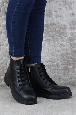 Fort 5245 Rahat Fermuarlı Bağçıklı Kaymaz Taban Sıcak Astar Kadın Bot