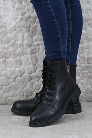 Fort 5285 Rahat Fermuarlı Bağçıklı Kaymaz Taban Sıcak Astar Kadın Bot