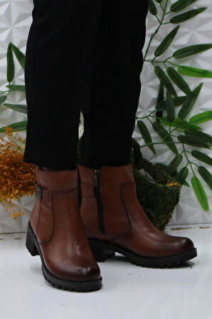 Mehmet Mete 32822 Taba Orijinal Hakiki Deri İçi Kürklü Kaymaz Taban Kadın Bot