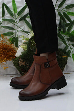 Mehmet Mete 32822 Taba Orijinal Hakiki Deri İçi Kürklü Kaymaz Taban Kadın Bot