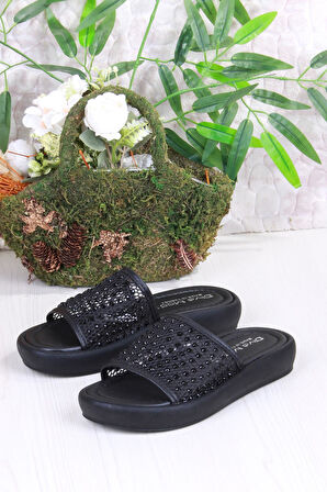 Fort 35035 Diva Comfort Dantel Taş Detaylı Kadın Terlik