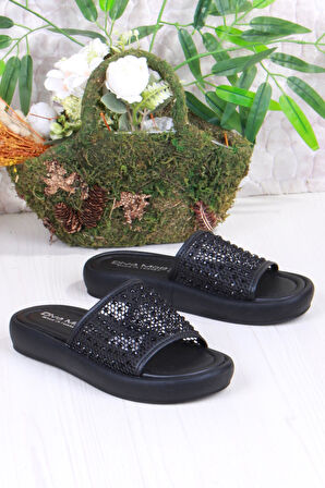 Fort 35035 Diva Comfort Dantel Taş Detaylı Kadın Terlik