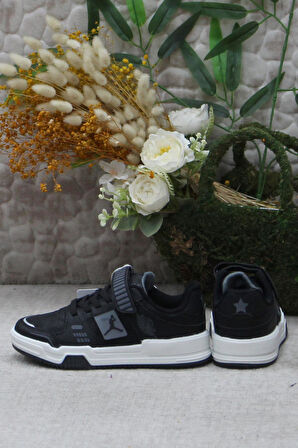 Fort Cool King Kısa Siyah Rahat Sneaker Çocuk Ayakkabı