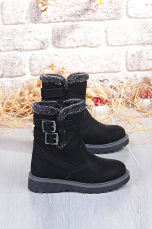 Fort Cool Buckle Anatomik Sıcak Astar Kaymaz Taban Kız Çocuk Çizme