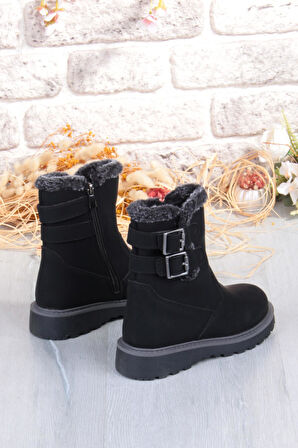 Fort Cool Buckle Anatomik Sıcak Astar Kaymaz Taban Kız Çocuk Çizme