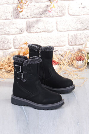 Fort Cool Buckle Anatomik Sıcak Astar Kaymaz Taban Kız Çocuk Çizme