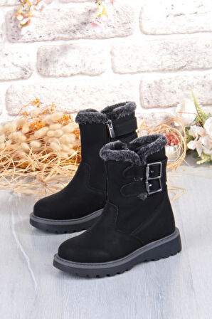 Fort Cool Buckle Anatomik Sıcak Astar Kaymaz Taban Kız Çocuk Çizme