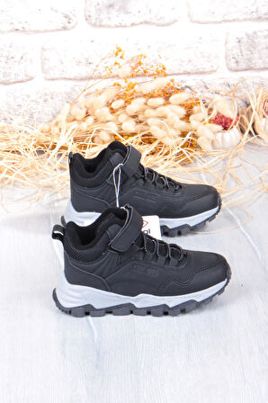 Fort Cool Doruk Siyah Rahat Kaymaz Taban Erkek Çocuk Bot