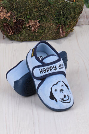 Fort 3426 Gz Köpek Figürlü Anaokulu Kreş Ev Erkek Çocuk Panduf Ayakkabı