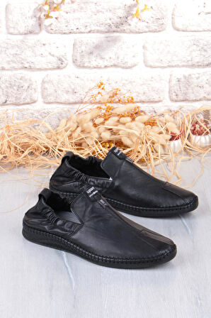 Mehmet Mete 42612 Lastikli Comfort Rahat Esnek Hakiki Deri Erkek Ayakkabı