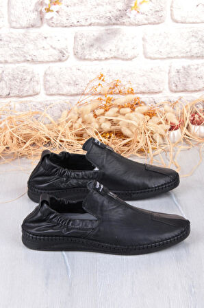 Mehmet Mete 42612 Lastikli Comfort Rahat Esnek Hakiki Deri Erkek Ayakkabı