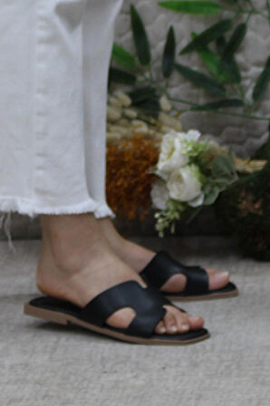 Fort 3563 Siyah Zarif Şık Günlük Terlik Ev Terliği Kadın Terlik