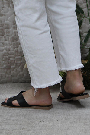 Fort 3563 Siyah Zarif Şık Günlük Terlik Ev Terliği Kadın Terlik