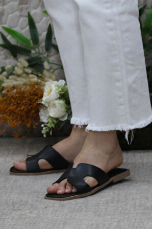 Fort 3563 Siyah Zarif Şık Günlük Terlik Ev Terliği Kadın Terlik