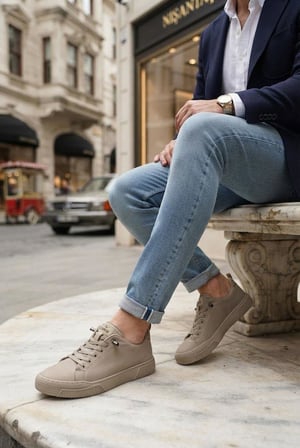 Fort Noka North Rahat Lastik Bağcıklı Sneaker Keten Erkek Ayakkabı