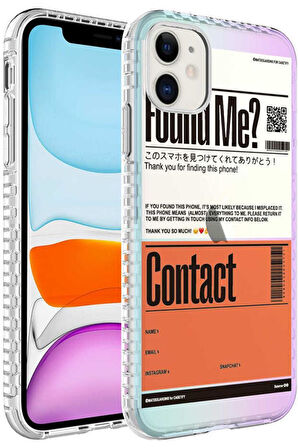 Apple iPhone 11 Kılıf Airbag Kenarlı Renkli Desenli Elegans Silikon