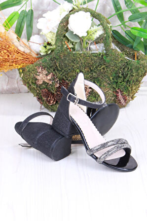 Fort 352087 Taşlı Detaylı Topuklu Kız Çocuk Abiye Ayakkabı