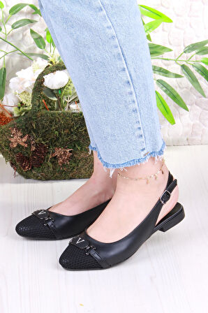 Fort 5056 Taş Toka Detaylı Şık Rahat Arkası Açık Kadın Babet