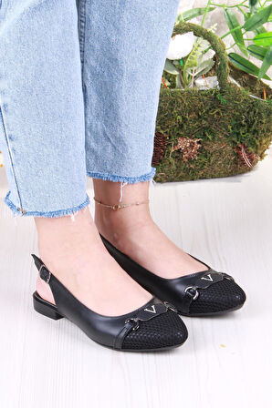 Fort 5056 Taş Toka Detaylı Şık Rahat Arkası Açık Kadın Babet