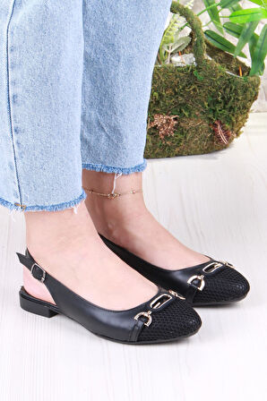 Fort 5057 Taş Toka Detaylı Şık Rahat Arkası Açık Kadın Babet