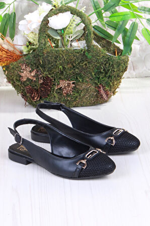 Fort 5057 Taş Toka Detaylı Şık Rahat Arkası Açık Kadın Babet