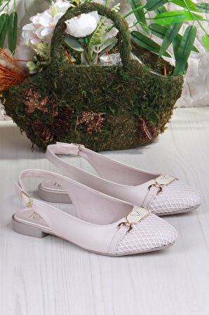 Fort 5056 Taş Toka Detaylı Şık Rahat Arkası Açık Kadın Babet