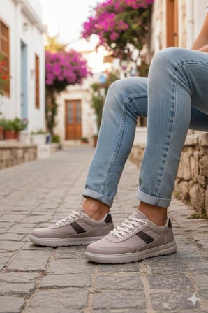 Fort 0226 Dks Keten Rahat Hafif Sneaker Erkek Ayakkabı