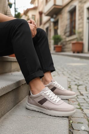 Fort 0226 Dks Keten Rahat Hafif Sneaker Erkek Ayakkabı